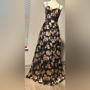 Formal dress with corset back and side slit